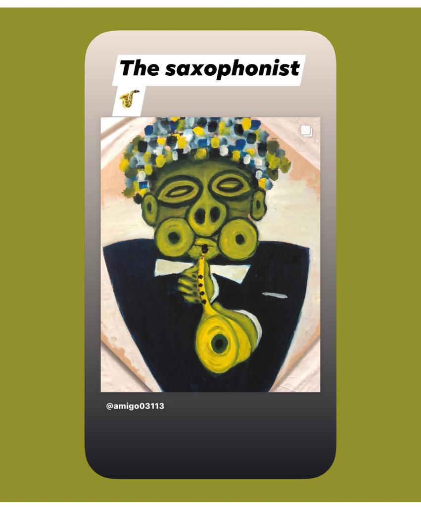 “ The saxophonist “…